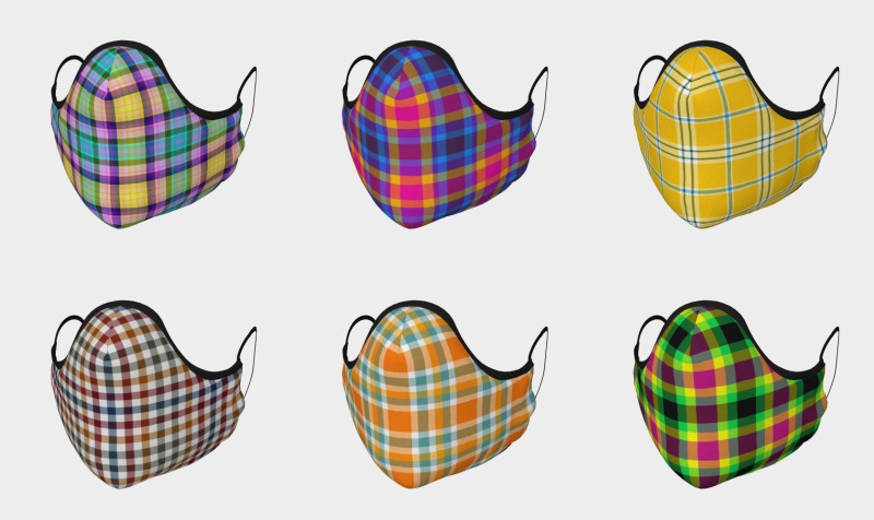 Plaid Face Masks preview