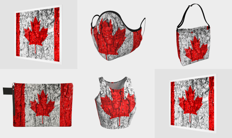 Canadian Flag Tree Bark preview