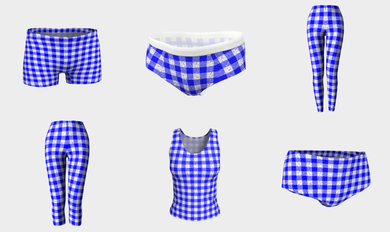 Gingham Blue and White Pattern preview