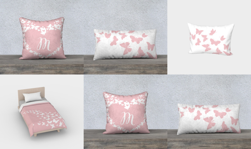 Pink & White Butterflies preview