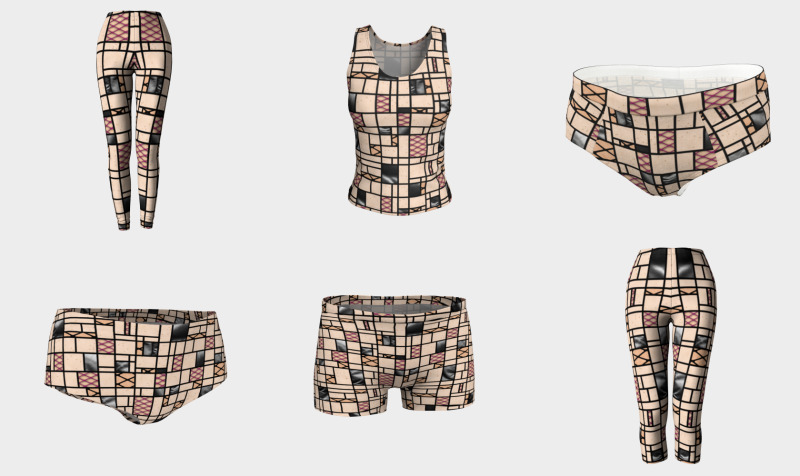 Modern Art Fishnets Skin and Leather Grid Pattern preview