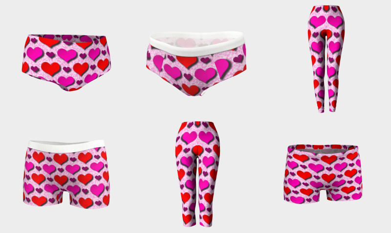 Aperçu de Love Hearts Pattern With Pink Fuzzy Background