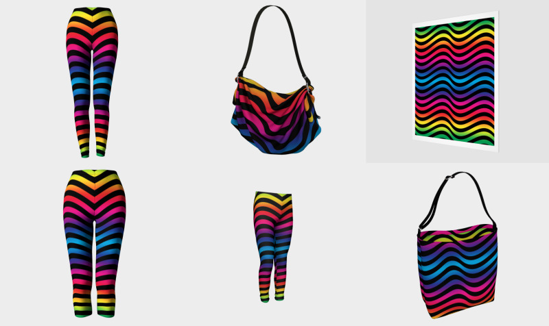Wiggly Vibrant Multicolour Lines preview