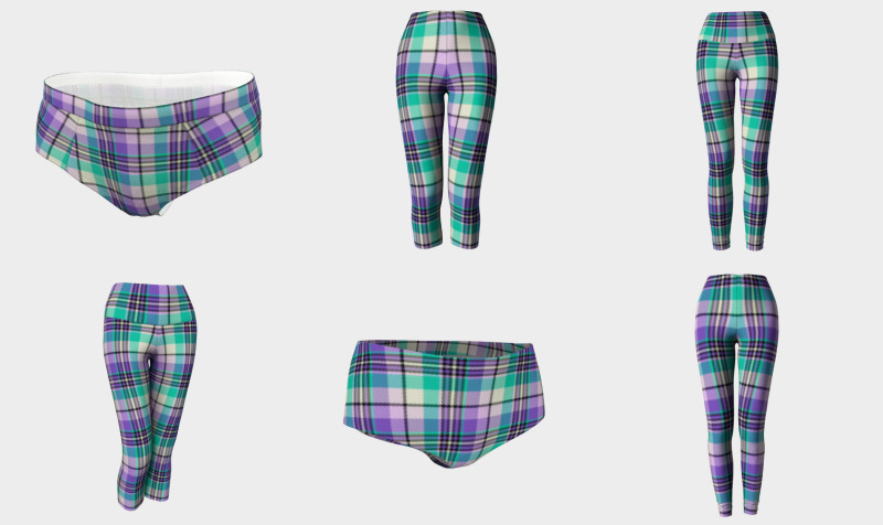 Aperçu de Pastel Purple Pink and Green Plaid