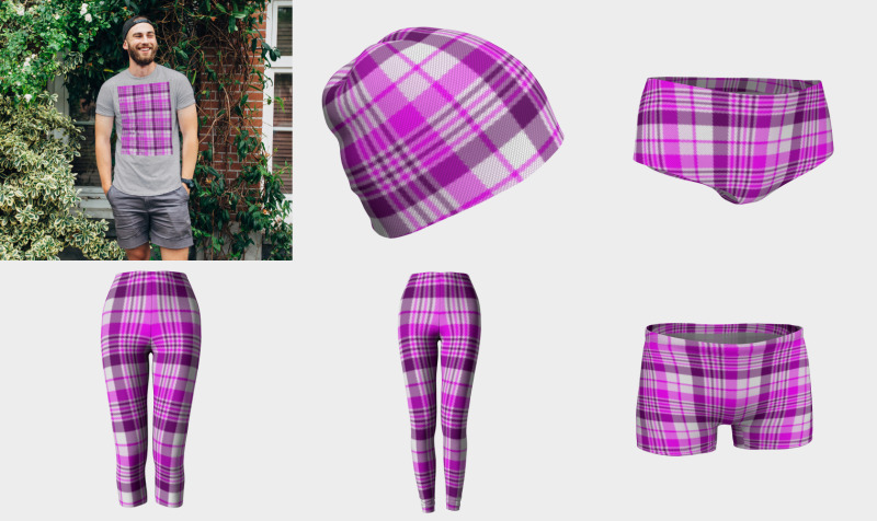 Pink Purple and White Plaid preview