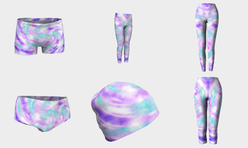 Purple Pink and Aqua Tie Dye preview