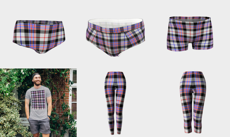 Black White Red and Blue Plaid preview