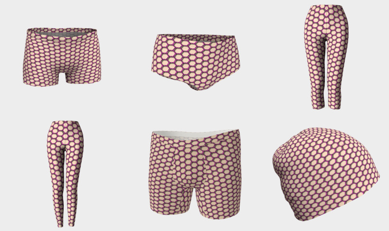 Aperçu de Hexagonal Pink Fishnets