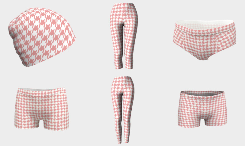 Houndstooth Rose Tan Pattern preview