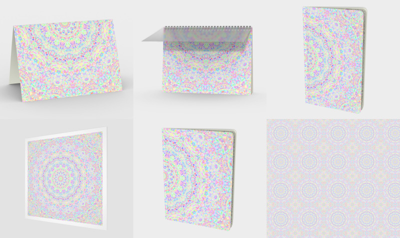 Psychedelic Boho Pastel Rainbow Mandala preview