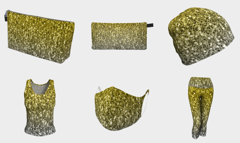 Dark ultimate gray illuminating yellow sparkles ombre preview
