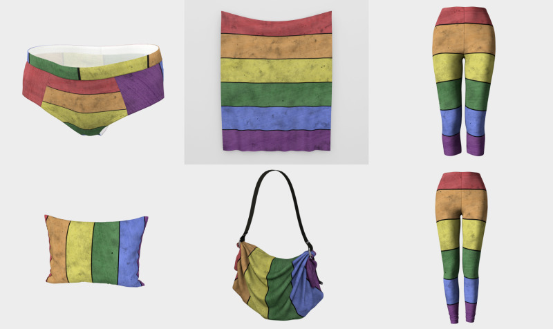 Vintage LGBT flag pride distressed black preview