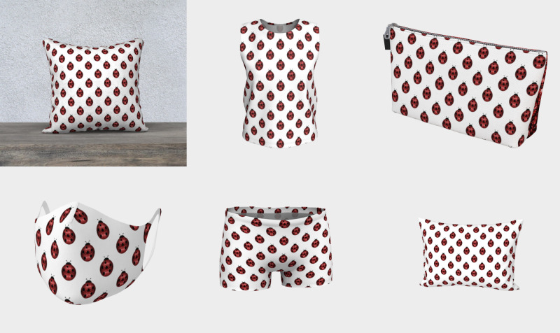 Sparkly red Ladybug pattern preview