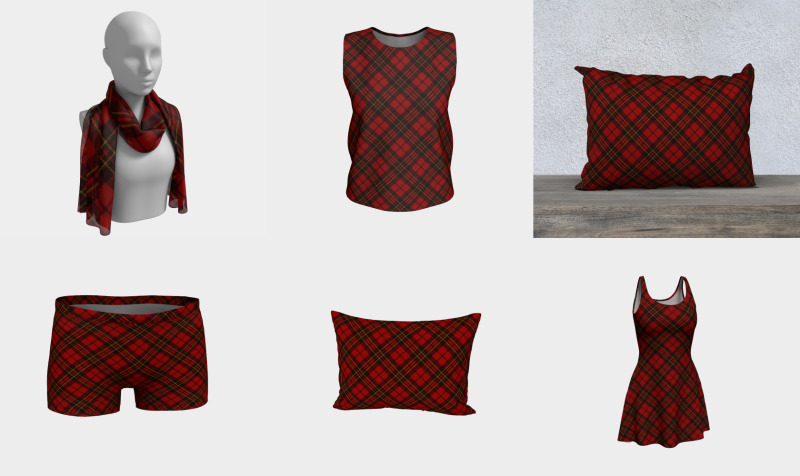 Red tartan plaid winter Christmas pattern preview