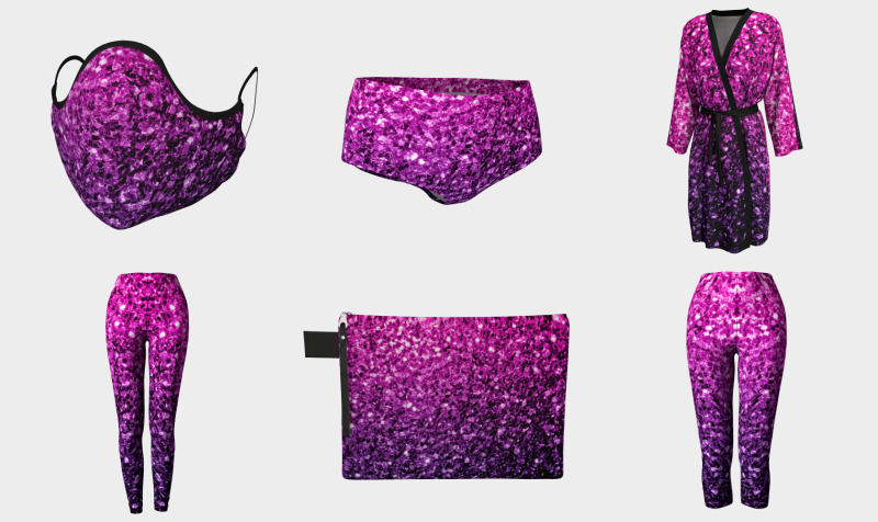 Beautiful Purple Pink Ombre glitter sparkles preview
