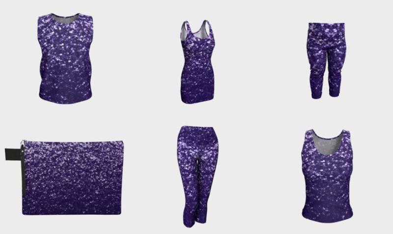 Aperçu de Dark ultra violet purple glitter spakles