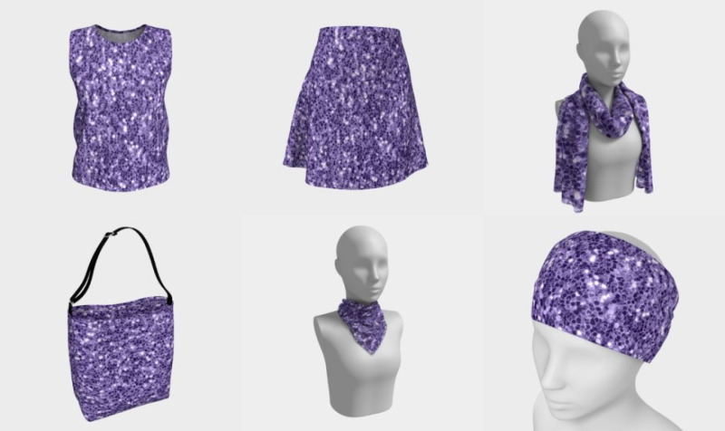 Ultra violet purple glitter sparkles preview