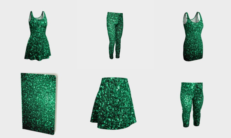 Beautiful Emerald Green glitter sparkles  preview