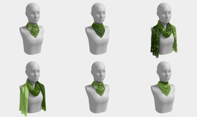 Greenery Silk Scarves preview