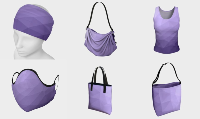 Ultra violet purple geometric mesh preview