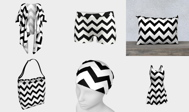 Simple Black and white Chevron pattern preview