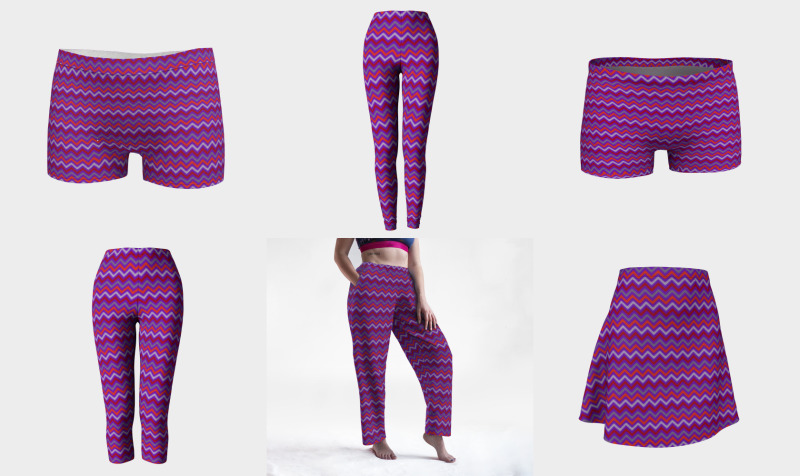 Aperçu de Red Purple and Orange Woven Chevrons