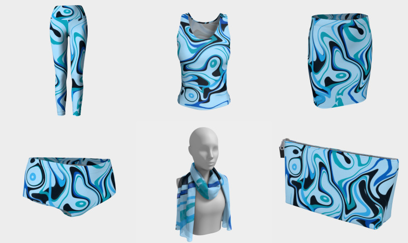 Black And Blue Marble Wave preview