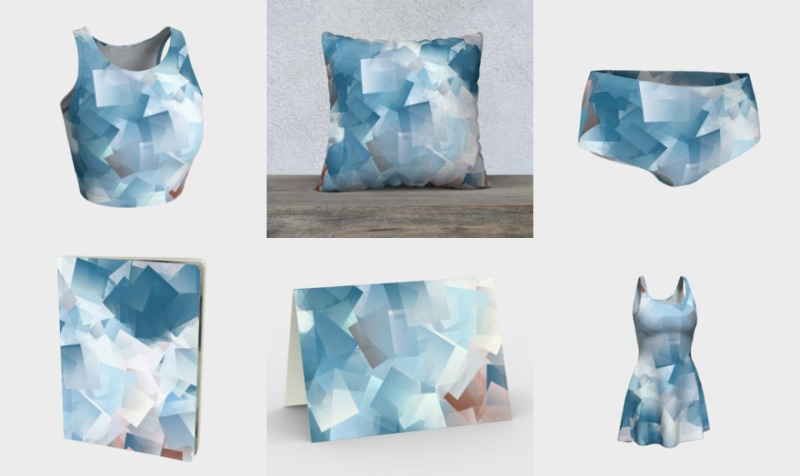 Muted Blues In Cubes preview