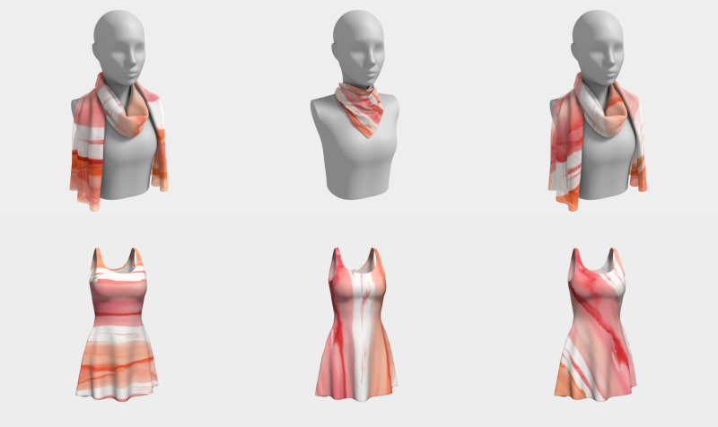 Waves of Pink and Orange preview