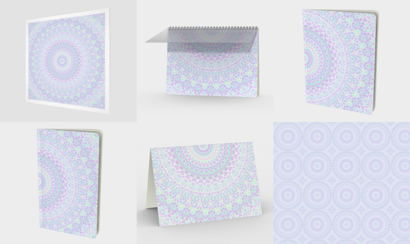 Funky Bohemian Pastel Mondrian Mandala preview