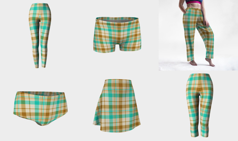 Pastel Brown and Green Plaid preview