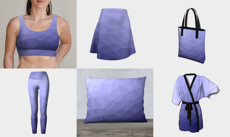 Aperçu de Very peri purple blue mesh ombre pattern