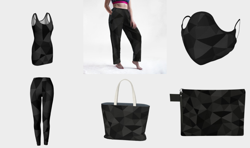 Dark grey and black geometric mesh pattern preview