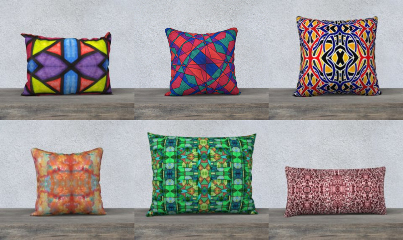 Mosaic & Geometric Pillows No Text preview
