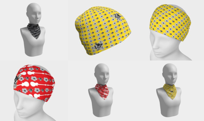 Skull Daisy Beanies, Headbands, and Scarves preview