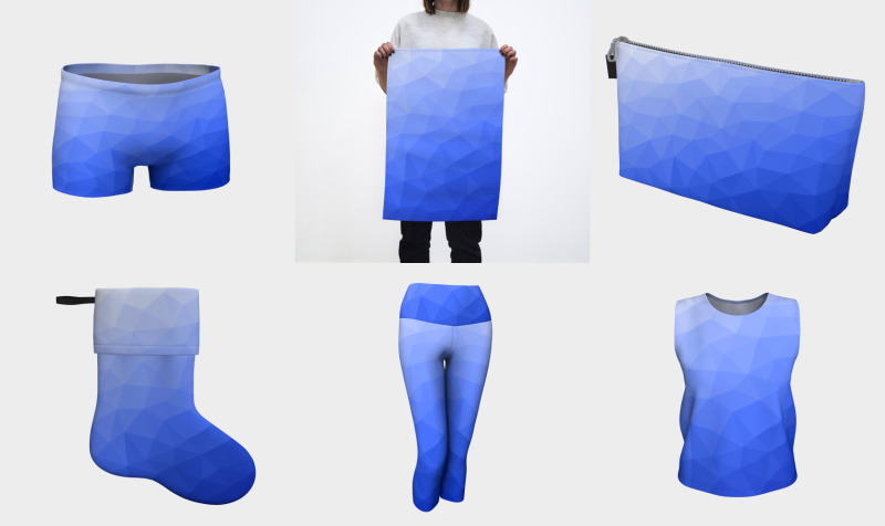 Dark blue gradient geometric mesh pattern gradient triangles ombre preview