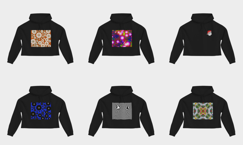 Cropped pullover hoodie preview