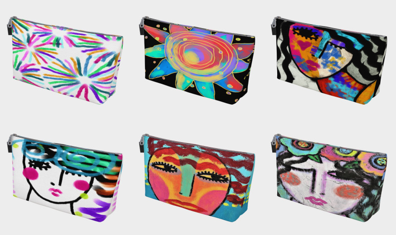Abstract Art Flat Bottom Clutch Bags preview