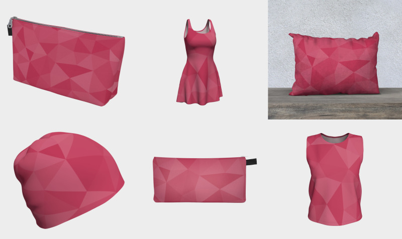 Aperçu de Magenta pink light geometric mesh pattern