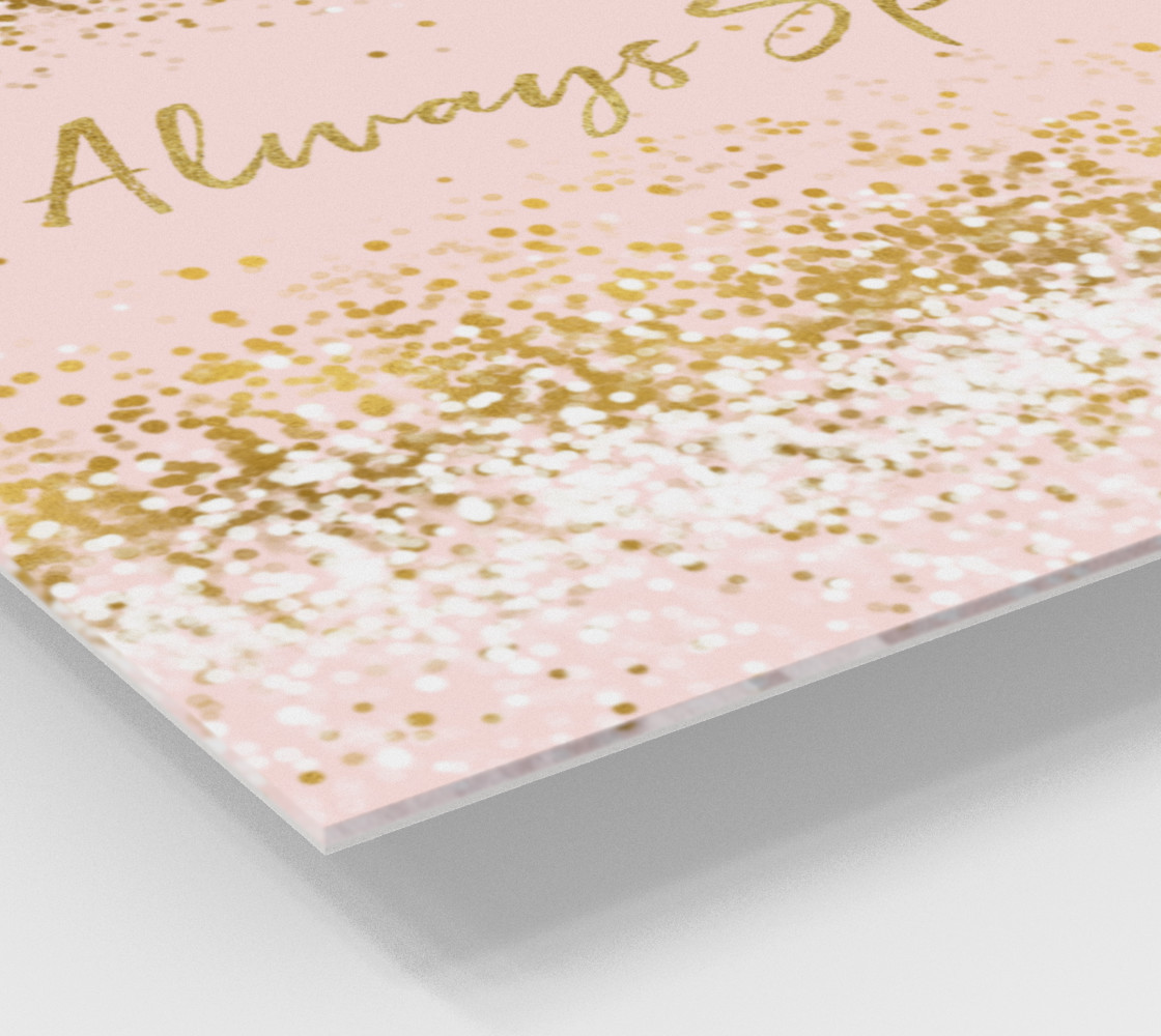 Blush Pink White Gold Confetti Always Sparkle preview #2