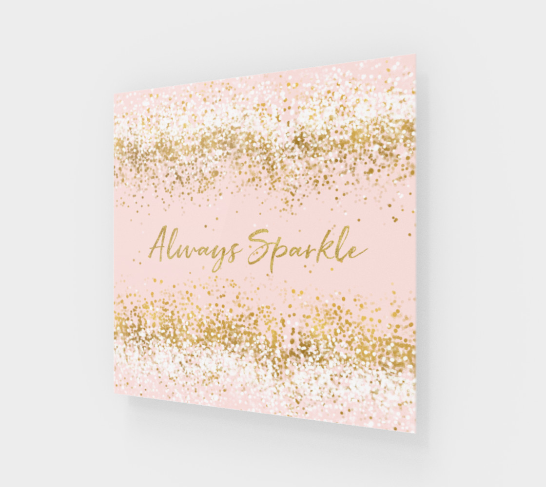 Blush Pink White Gold Confetti Always Sparkle preview #1