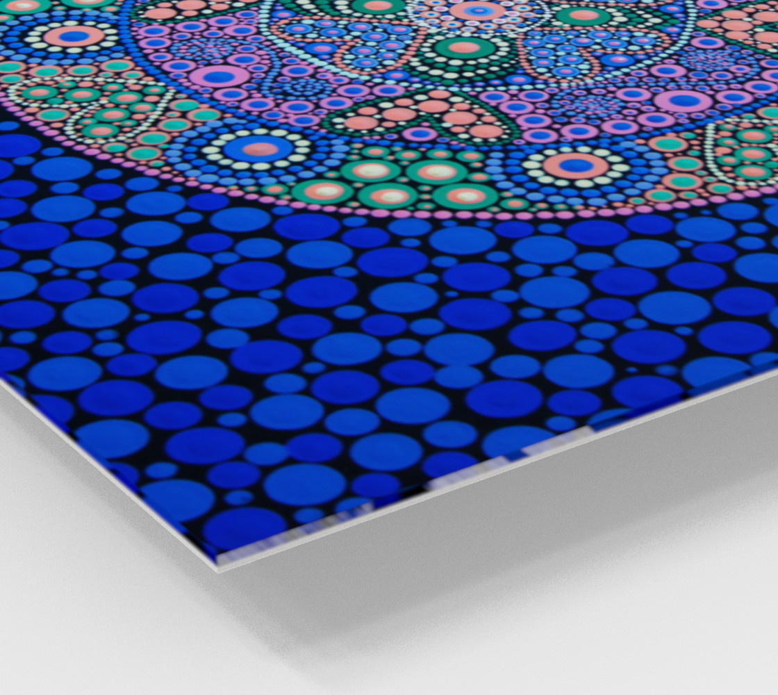 BlinkitArtWoodPrintBlueMandala preview #2