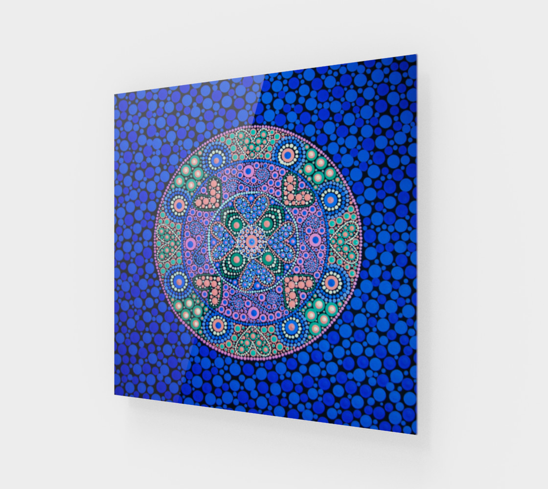 BlinkitArtWoodPrintBlueMandala preview #1