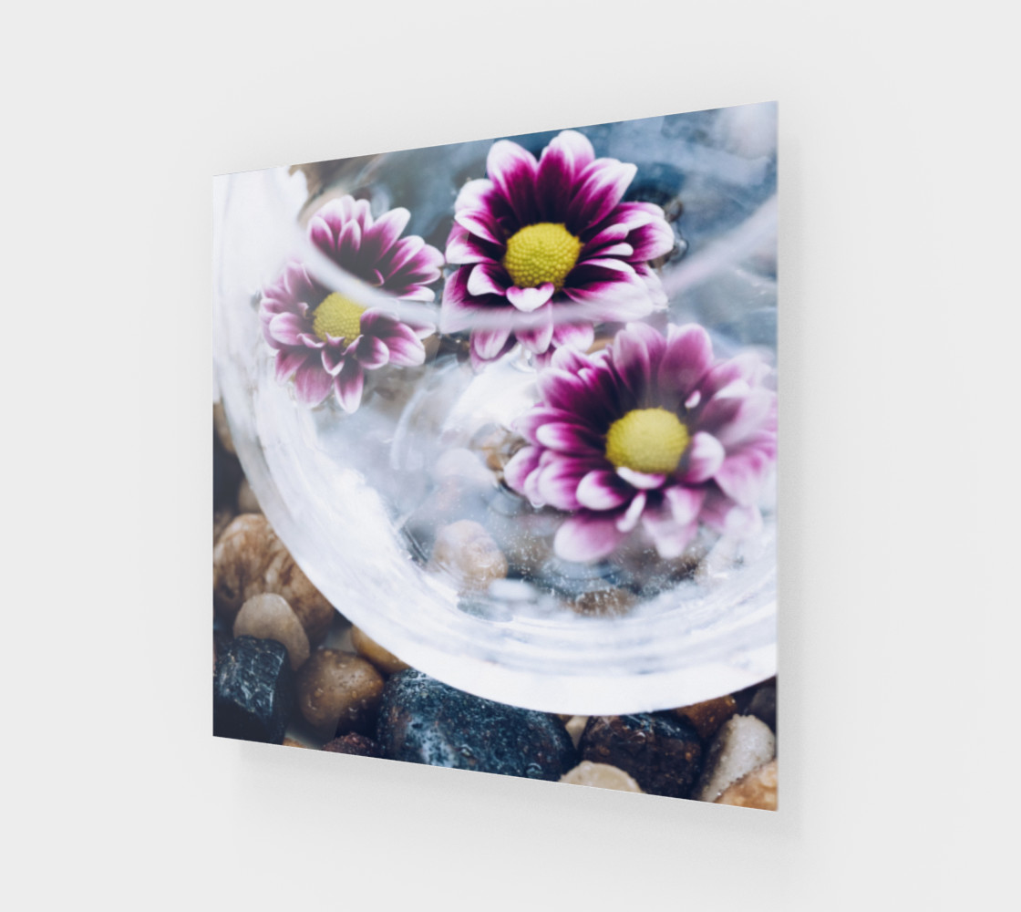 Aperçu de Purple Daisies Zen Wall Art #1
