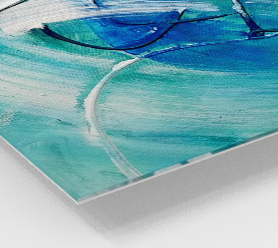 Sea Green Abstract Painting by Janet Gervers preview #2