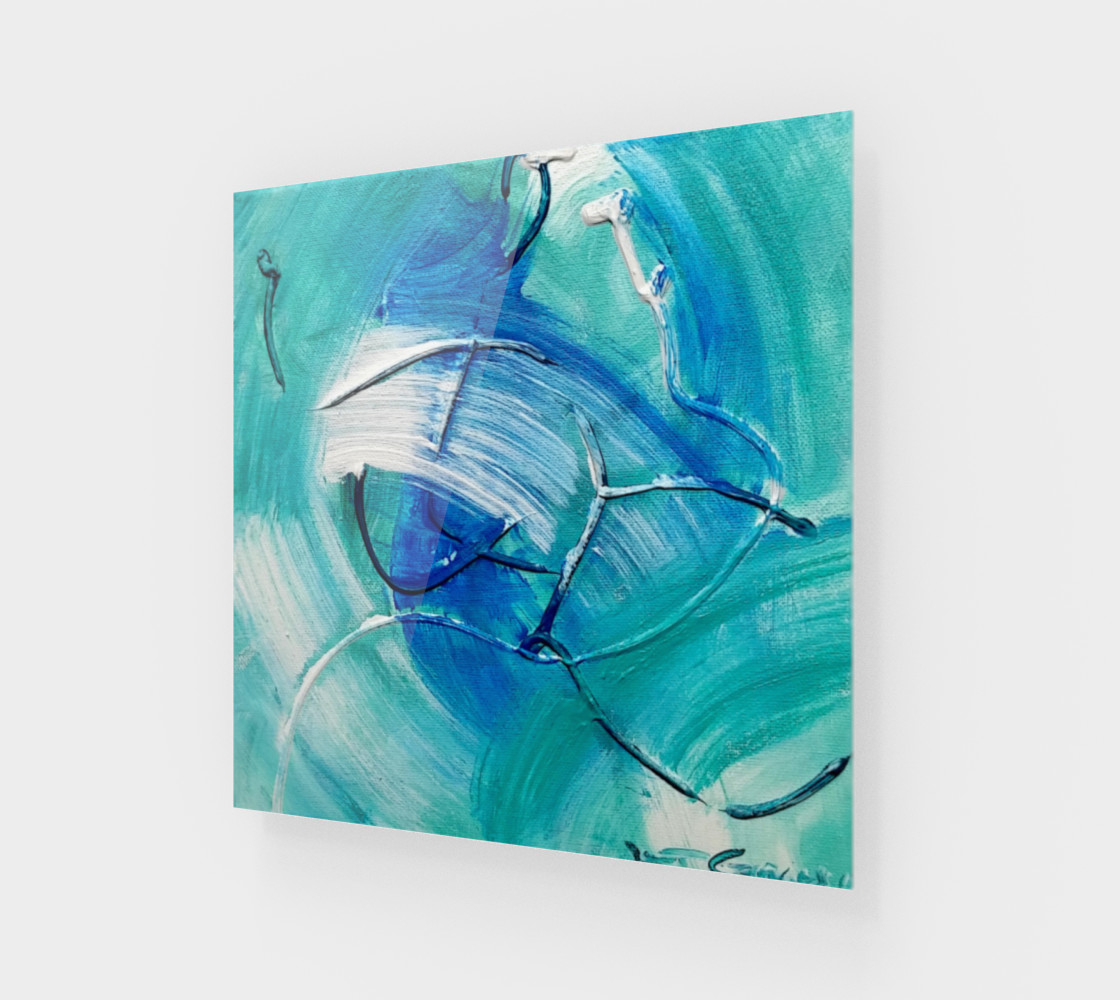 Sea Green Abstract Painting by Janet Gervers preview #1