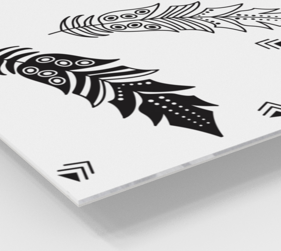 Black & White Feather Wall Art preview #2