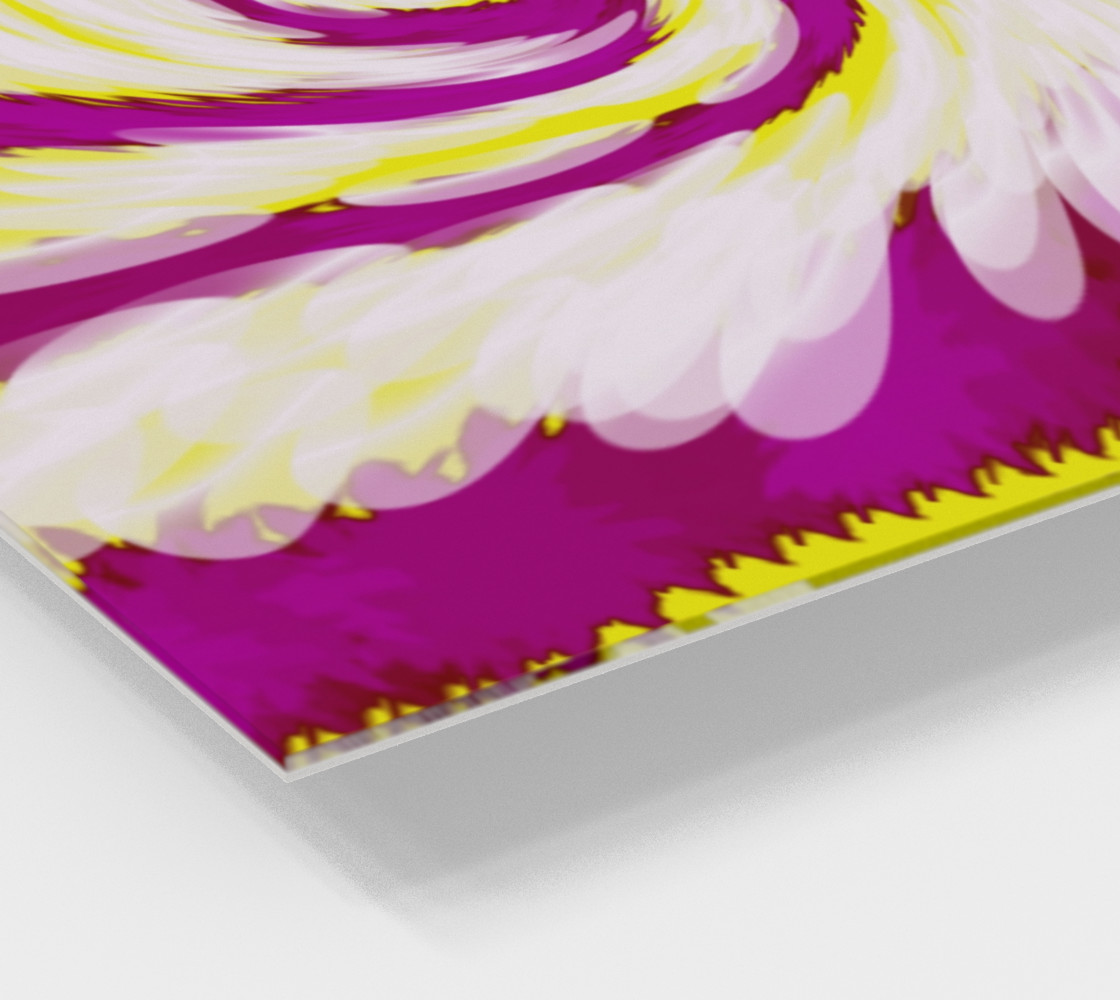 Bright Pink Yellow Swirl Abstract preview #2