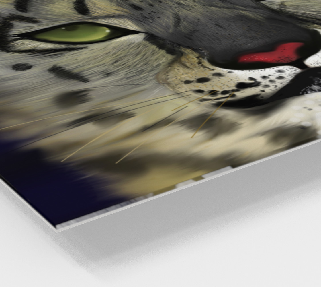 Snow Leopard Wall Art 20" x 16" preview #2