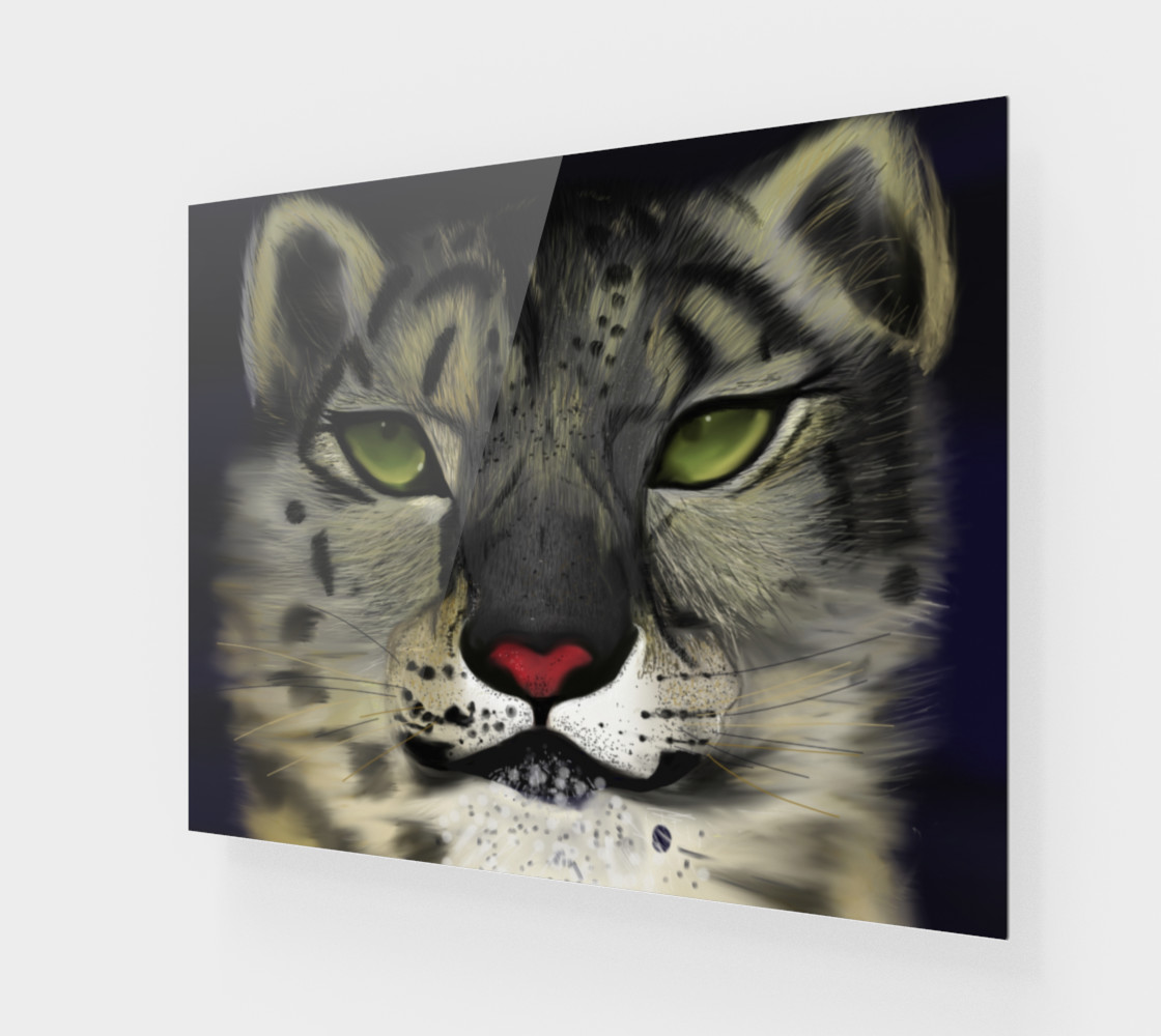 Snow Leopard Wall Art 20" x 16" preview #1